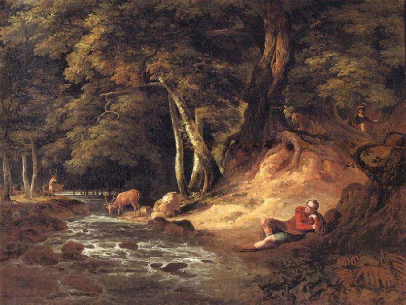 unknow artist Jaques and the Wounded Stag in the Forest of Arden